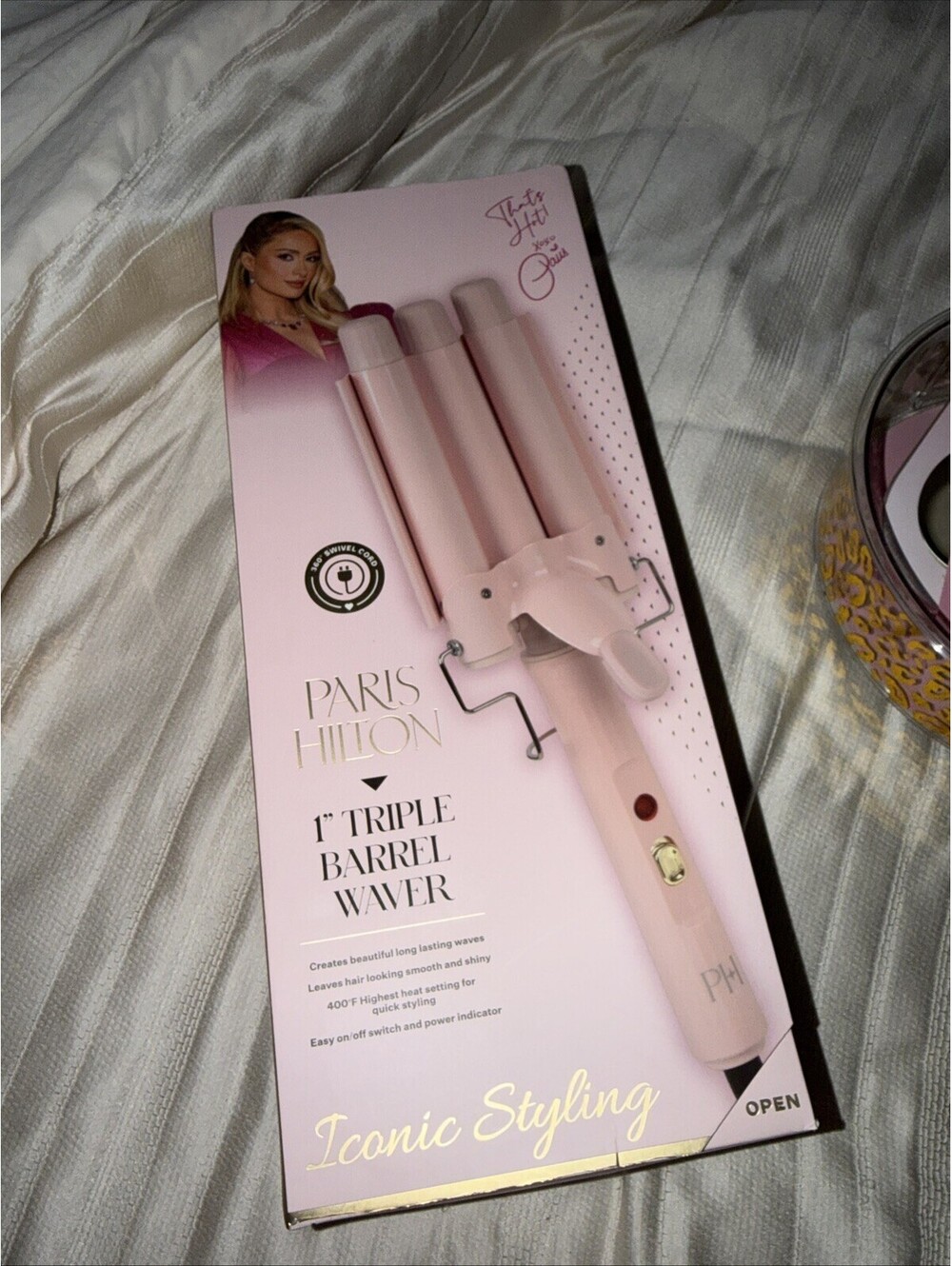 Paris Hilton WAVER  TRIPLE BARREL 1" BARRELS NIB pink